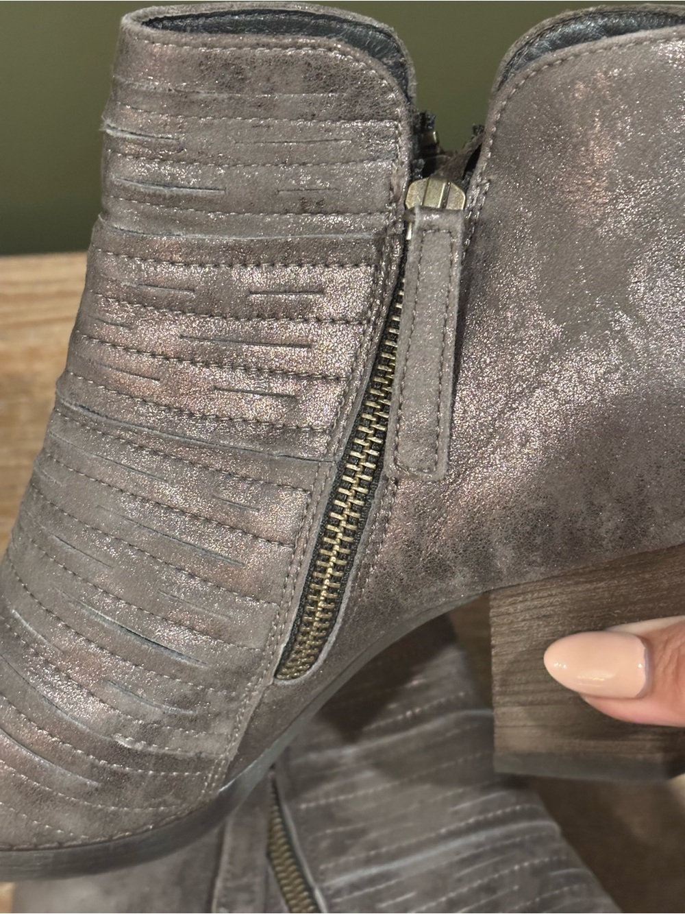 Paul Green Women's Gray Ankle Booties with Side Zip UK Size 5, US Size 8 - Picture 7 of 10